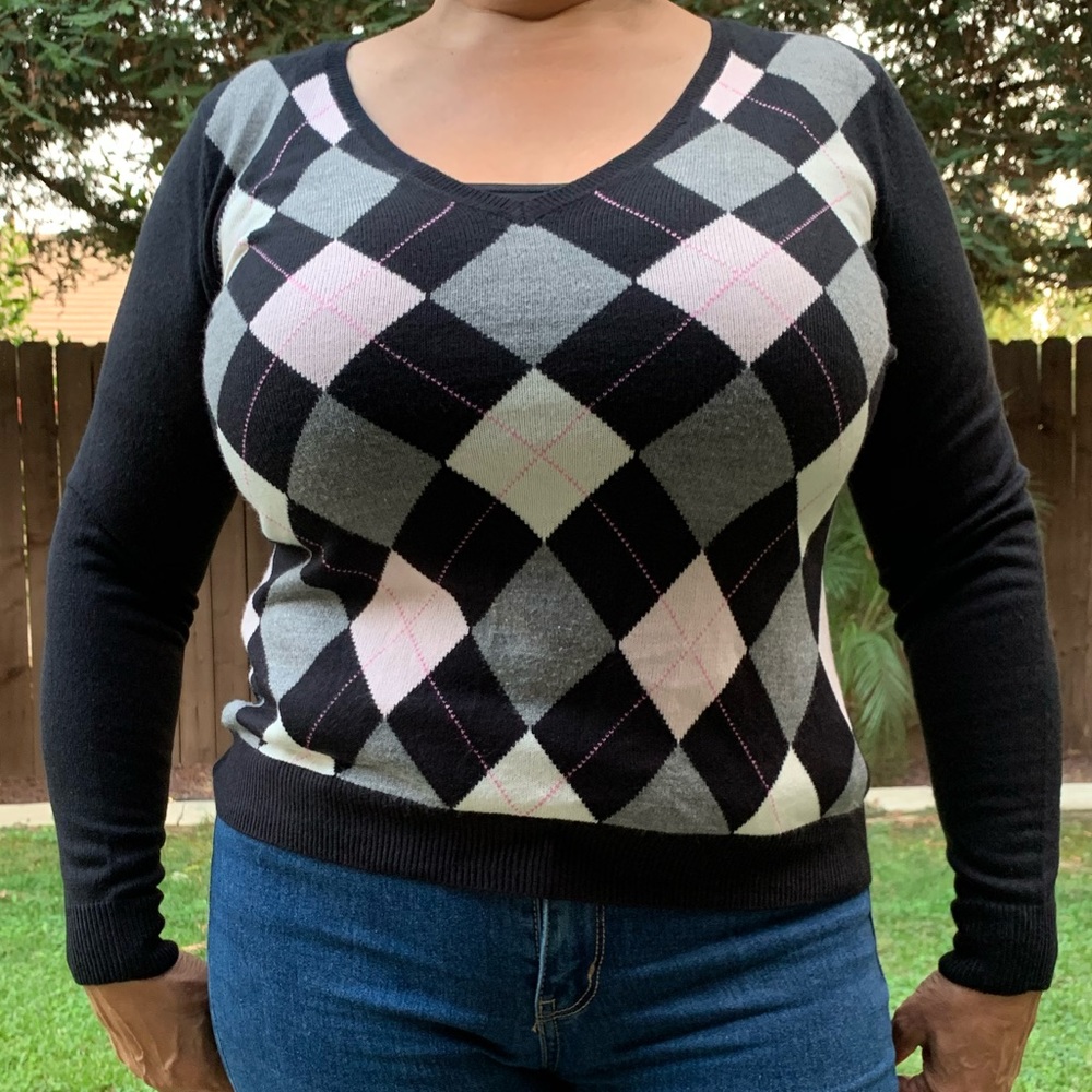 Argyle Pattern Sweater
